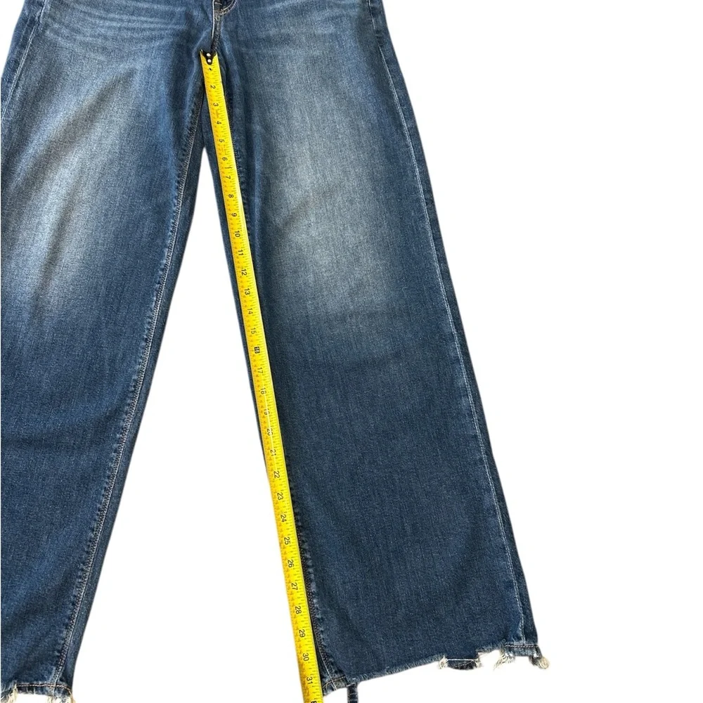 Size 4 American Eagle Outfitters Dark Blue Flare Jeans - Picture 3 of 3